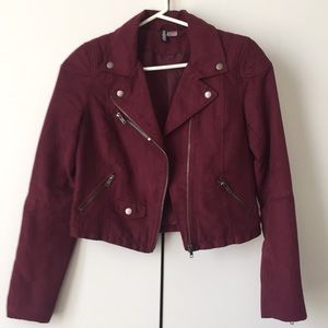 H&M Faux Suede Moto Jacket